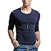 XShing Fitting Men Soft Stretch Long Sleeve Athletic Muscle Cotton T Shirt