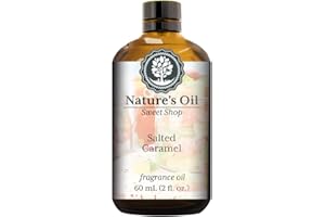NATURE'S OIL Salted Caramel Fragrance Oil (60ml) For Diffusers, Soap Making, Candles, Lotion, Home Scents, Linen Spray, Bath Bombs, Slime