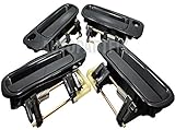 92-96 Toyota Camry Outside Exterior Door Handles Smooth Black - Set of 4