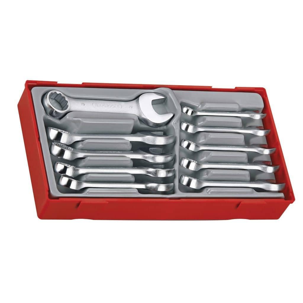 Teng TT6010MMidget Combination Spanner Set Metric (10 Pieces)