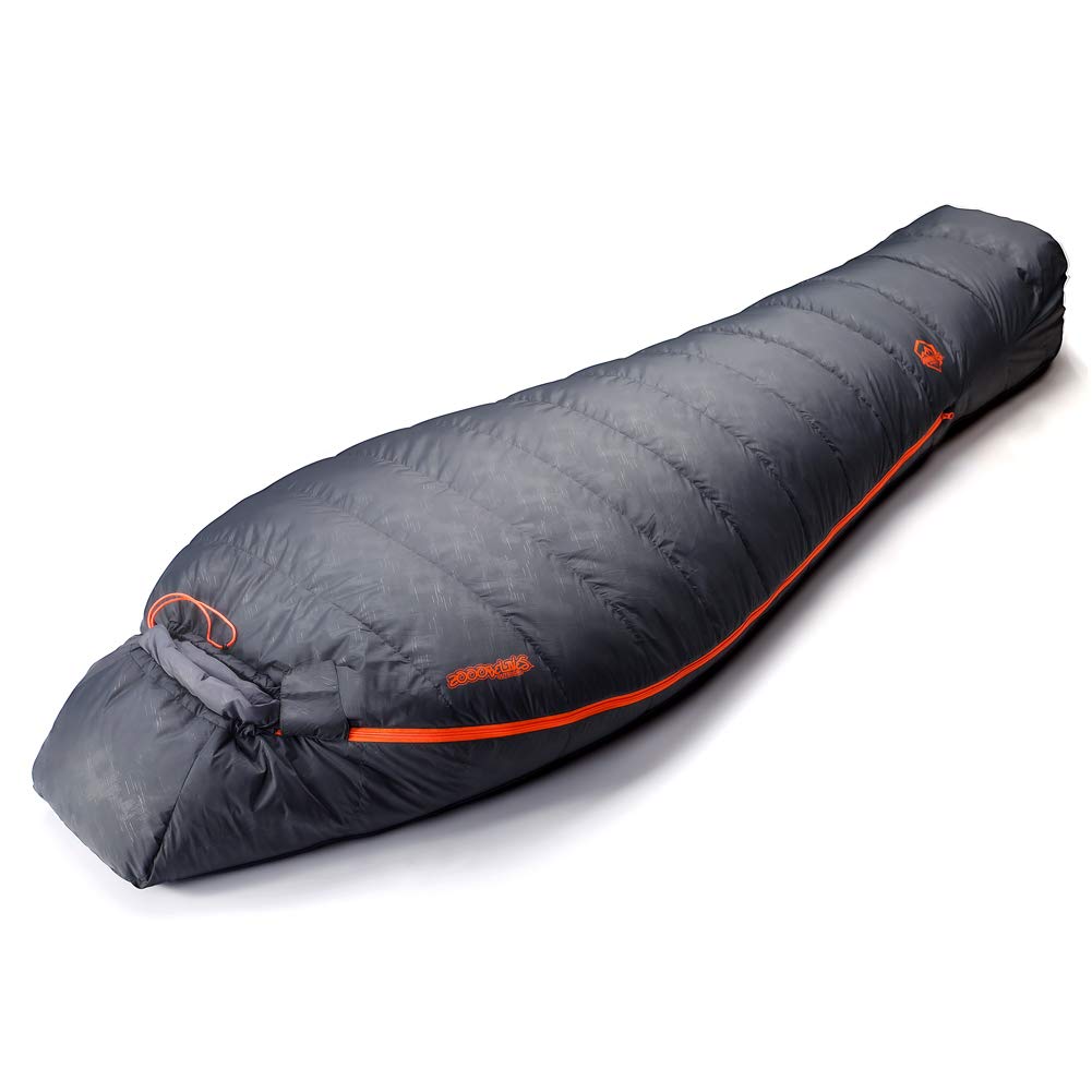 Photo 1 of ZOOOBELIVES 10 Degree F Hydrophobic Down Sleeping Bag for Adults - Lightweight and Compact 4-Season Mummy Bag for Backpacking, Camping, Mountaineering and Other Outdoor Activities – Alplive D1500