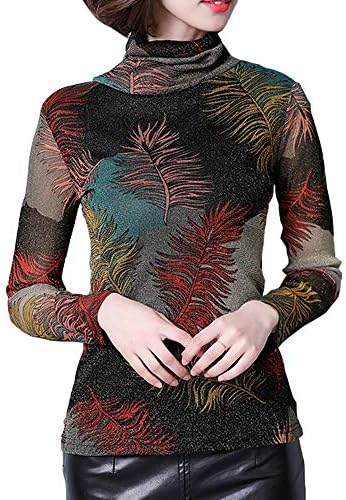 SansoiSan Long Sleeve Leopard Blouses Tops for Women Lace Patchwork Sexy Off Shoulder Fashion Shirt