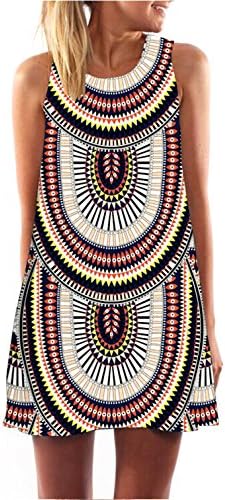 Summer Dress 20 Styles A-line Casual Vintage Bohemian Sexy Dresses Above Knee O-neck Vestidos Robe Femme XXL Pink XXL