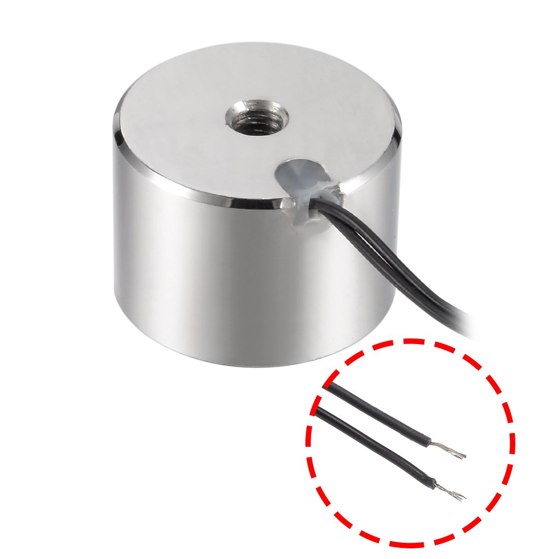 uxcell 80x38mm DC12V 1000N Electric Sucking Disc Solenoid Lift Holding Electromagnet