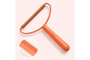 2-in-1 Lint Remover Scraper, Dual Sided Hair Remover Tool for Clothes Sofa Carpet Upholstery, Ergonomic Handle Pet Hair & Deb