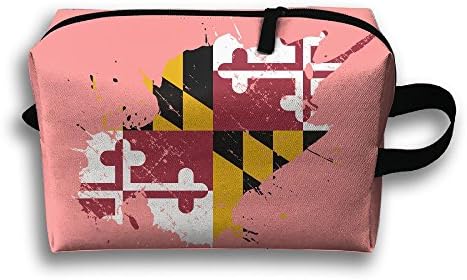 Maryland Flag Colortone Watercolor Travel Compact Smartphone Skincare Storage Handbag