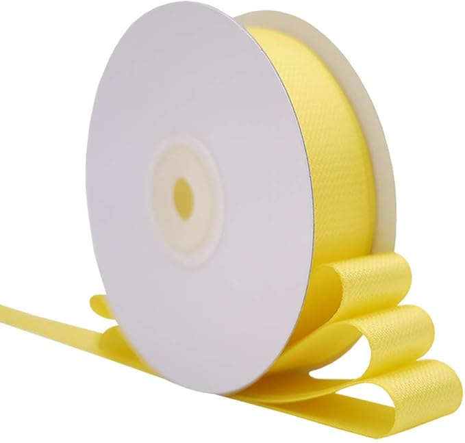 RibbonKing Woven Colorful Ribbon, Yellow Pattern, 7/8'' X