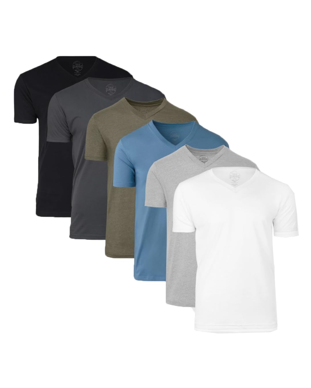 True Classic Tees, Premium Fitted Men's T-Shirt, V Neck, Staple 6-Pack ...