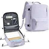 WONHOX Travel Backpack Women,Carry On Backpack Flight Approved 18x14x8 inches Bag Spirit Airlines Personal ltem,College Sports Hiking Waterproof Rucksack Casual Daypack Laptop Blackpack Men,Green
