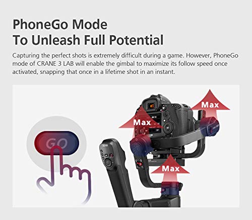 Zhiyun Crane 3 LAB 3-axis Handheld Gimbal for DSLR Cameras,1080P Full HD Wireless Image Transmission, ViaTouch, Dual Zoom & Focus Control System,Max Payload 4.5 kg, - Thumbnail 7