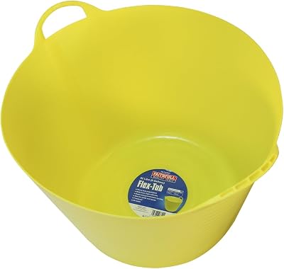 Faithfull Flex Tub 42L Yellow Multi-Purpose Garden Building Farming Bucket