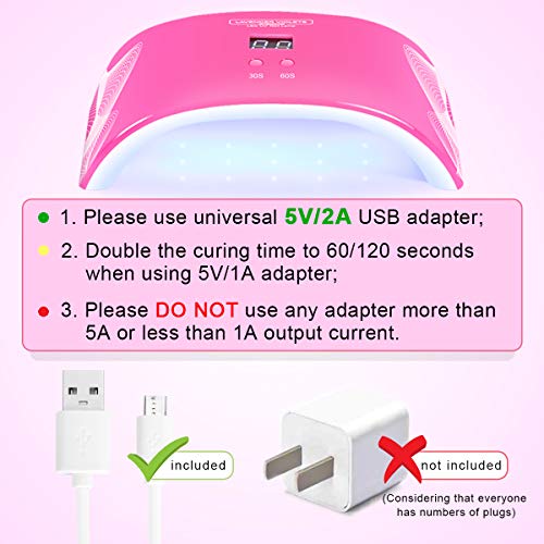 image for Lavender Violets 24W LED Nail Lamp UV Nail Light, Auto-Sensing Quick-D