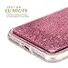 ESEEKGO Case Compatible iPhone 7 Plus, ESEEKGO Floating Liquid Case Compatible with iPhone 7 Plus Soft Cover TPU Bumper Bling Bling Case (Rose Gold)