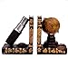 Agirlgle Bookends Vintage Style Decorative Book Ends Globe & Books Design Art Bookshelf Heavy Duty Bookdend Set Decor Office Library Gifts
