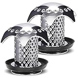 Drain Hair Catcher, 2 Pack Anti-Rust Shower Bathtub Drain Protector Strainer Match Drain Size from 1.35'' to 1.75''
