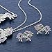 WURUIBO 3 PCS Rainbow Unicorn Jewelry Set for Girls, Fashion Necklace Earring Bracelet Crystal Rhinestone Set(Jewelry Set)