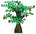 LEGO Custom Creative Tree Kit 2 (Brown with 16 Green and Bright Green Leaves and 18 Flowers)