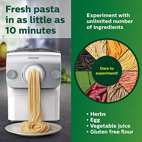 Philips Pasta and Noodle Maker Plus, Large, HR2375/06 with Philips