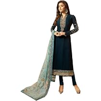 Amazon.com: Delisa Designer Wedding Partywear Silk Embroidered ...