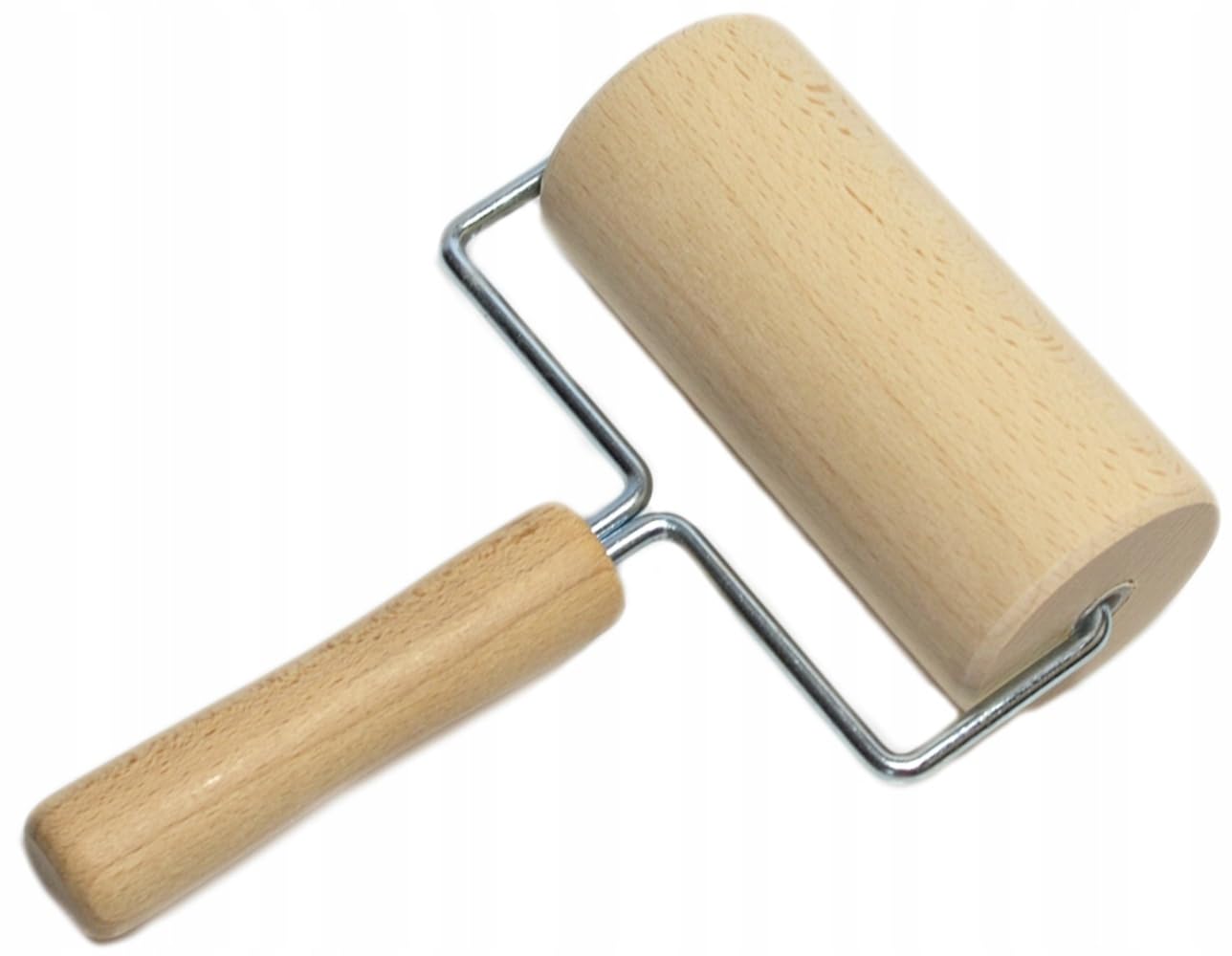 Wooden World - Wooden Rolling pin with Handle - 12 cm
