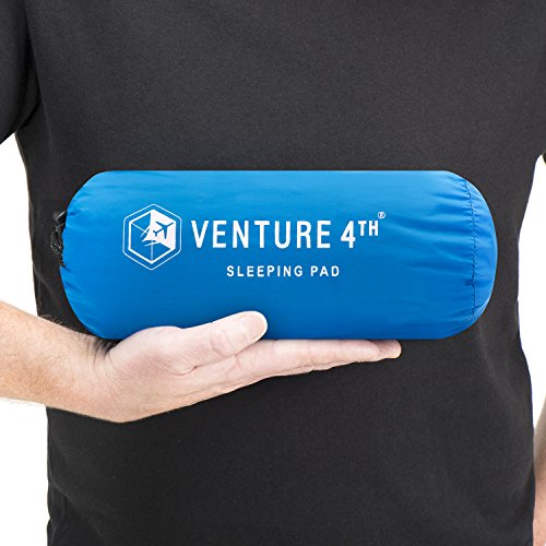 Ultralight Sleeping Pad by VENTURE 4TH | Lightweight, Compact, Durable, Tear Resistant, Supportive and Comfy | For Camping , Traveling , Lounging , Sleeping Bags , Hammocks , Hiking and More | Blue - Thumbnail 2