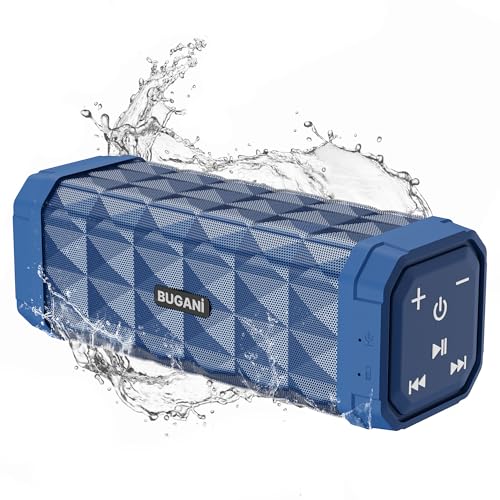 BUGANI Portable Bluetooth Speaker 5.4, Powerful Bluetooth Speaker 30W, Small Speakers, Dual Bass Speaker, 30H Playback, IPX5 Waterproof, TWS Pairing, for Outdoor, Parties