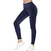 COZZIPLUS Women Velour Legging- High Waisted Buttery Soft Velvet Stretchy Legging