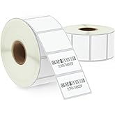 BETCKEY - 1.5" x 1" (38 mm x 25 mm) All Purpose & Address Labels Compatible with Zebra & Rollo Label Printer,Premium Adhesive & Perforated [2 Rolls, 2600 Labels]
