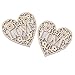 TINKSKY Heart Wooden Embellishments Crafts Hanging Ornament for Wedding Mother's Day DIY, Pack of 10