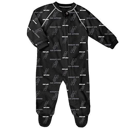Newborn NBA Spurs Sleepwear All Over Print Zip Up Coverall