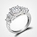 jacob alex ring 5.80 ct Lab diamond White Sapphire Wedding Ring 10KT White Gold Jewelry Size 6