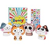 AOLIGE Kawaii Squishies Pack Cute Slow Rising Cat Squishy Animals Toys 4 Pieces