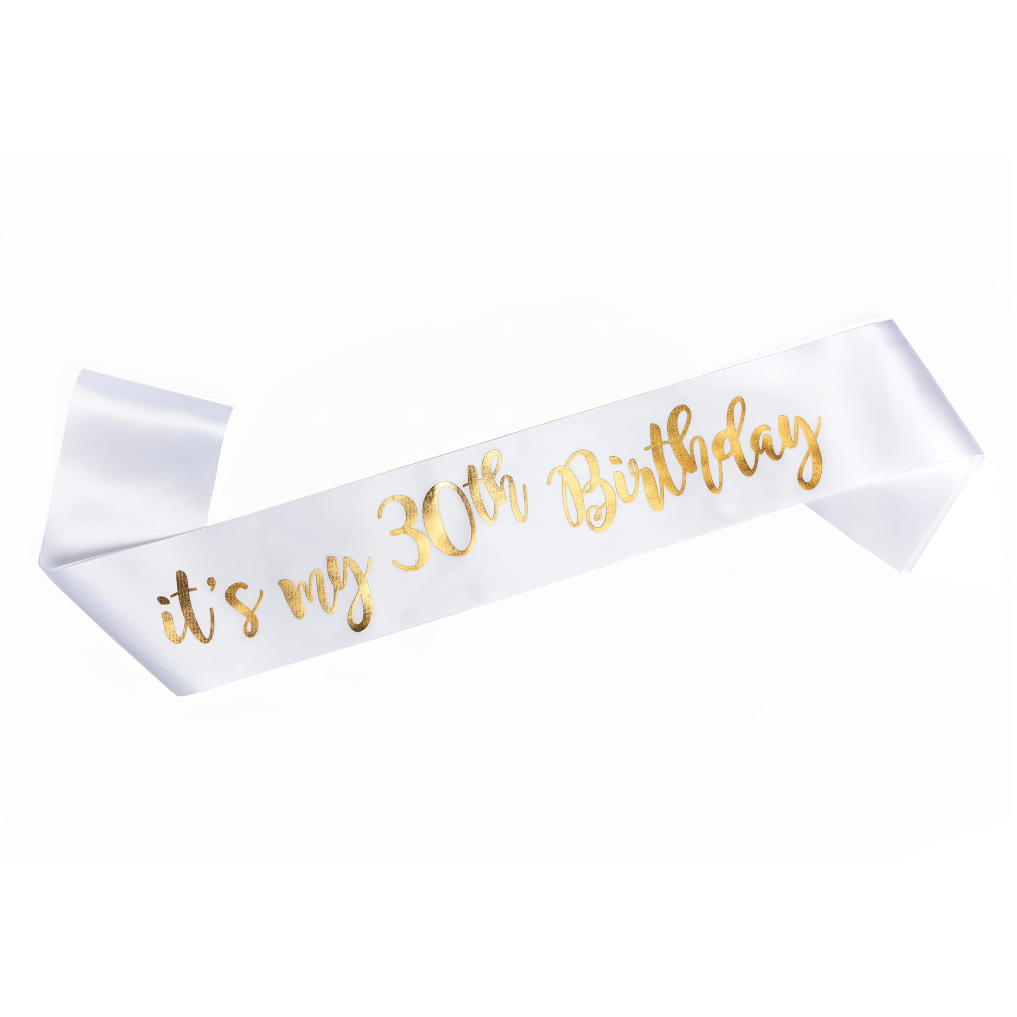 OMISS It's My 30th Birthday - White and Gold Sash - Be The Most Beautiful for Your Birthday (30th) …