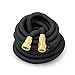 Podura Expandable Garden Hose with Solid Brass Connector 9-pattern Nozzle for Watering Plants,Showering Pets,Cleaning Patio (Black-50Ft)