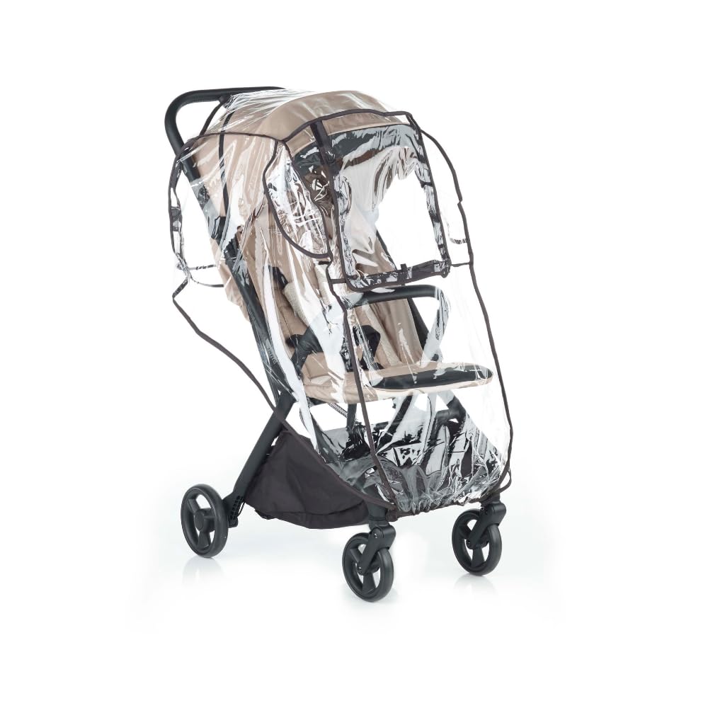 Jane Universal Raincover for Pushchair, Transparent, Plastic, Roll Up, Straps, Velcro