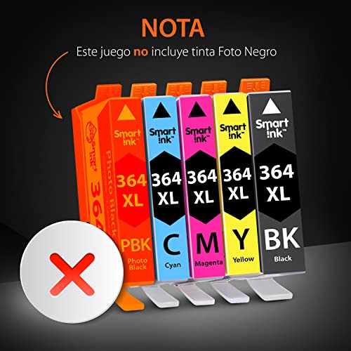 Smart Ink Compatible Ink Cartridge Replacement HP 364 XL 364XL High Yield Pack (4BK & 2C/M/Y) for HP Photosmart 5510 5514 5515 5522 5525 6510 6520 6525 Deskjet 3520 3524 Officejet 4620 46222