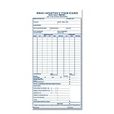 Semi-Monthly Time Card, Unnumbered, 4-1/4
