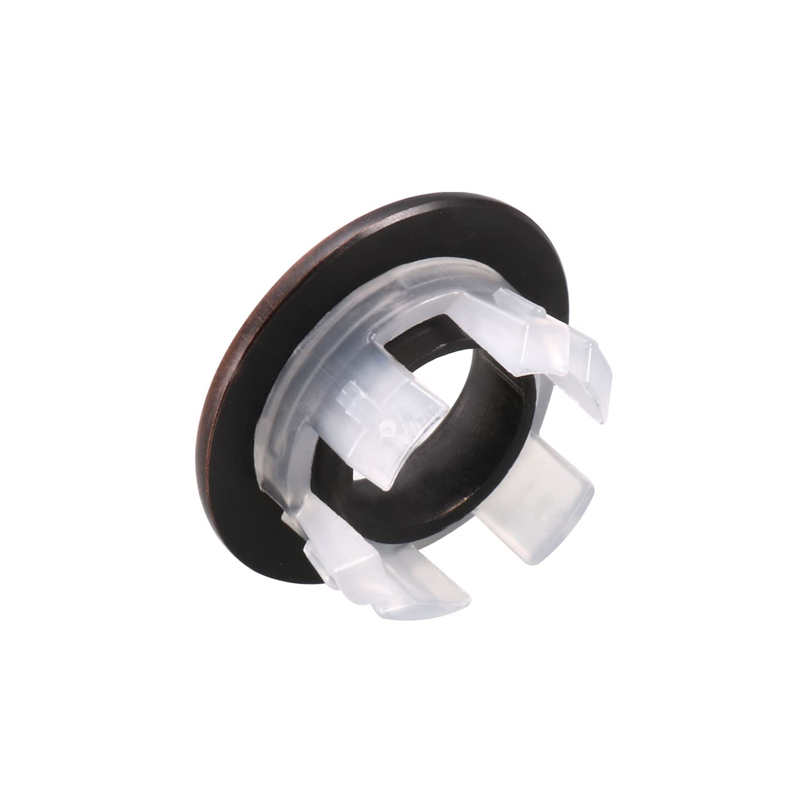 DTGN 30x13.5mm(DxT) Sink Overflow Cover - Good for Bathroom Kitchen Sink - Copper Basin Trim Insert in Hole Round Caps - Bronze Black