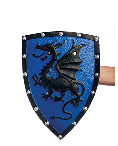 Men's Medieval Dragon Shield, Blue