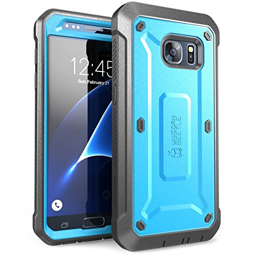 Galaxy S7 Case, SUPCASE Full-body Rugged Holster Case with Built-in Screen Protector for Samsung Galaxy S7 (2016 Release), Unicorn Beetle PRO Series - Retail Package (Blue/Black)