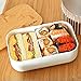 EOIMS Bento Box for Adults Japanese Bamboo Lunch Box,Leak-Proof Lunch Containers for Work Microwave Safe BPA-Free (Bamboo White)