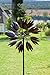 Evergreen Garden Bloom Powder-Coated Metal Kinetic Wind Spinner - 18.25”W x 60”H. - Base: 6”W x 11”H