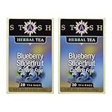 Blueberry Superfruit Herbal Tea Stash Tea 20 Bag (Pack of 2)