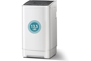 DOLLARDASH 1.6 Cu. Ft.Portable Washer with 8 cycles, 13.5 Lbs Capacity Full Automatic Washer and Spinner Combo, Compact Laundry Washer Spinner for Apartment RV Dorm,Transparent Lid & LED Display (1.6 Cu. Ft)