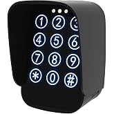 JUJIANG TKM-01 Touch Panel Wireless Gate Keypad with Outdoor Keypad Cover Digital Code Entry Access Control Keypad for Automatic Swing Sliding Gate Opener Garage Door Opener Remote Operator Accessory