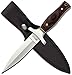 MTECH USA MT-20-03 Fixed Blade Knife, Titanium Double Edge Blade, Pakkawood Handle, 9-Inch Overall primary