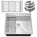 FireBird Handmade Kitchen Sink 25-inch Top-mount Single Bowl Stainless Steel 25