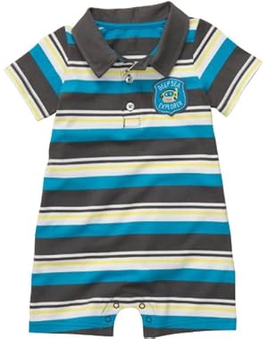 Infant Polor Romper - Turquoise-NB