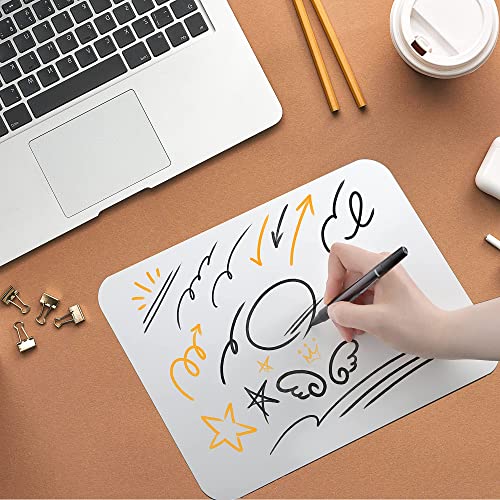 TERRIFI 6 PCS Small White Boards, 21 x 30 cm Double-Sided Dry Erase Lapboard with 6 Dry Erasers, Mini Kid Whiteboards for Kids, Students, Teachers, Classroom, Home, Office