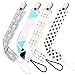 Baby Pacifier Clips for Boys EocuSun 4 Pack Pacifier Chian Teething Ring Holder Dummy Clip Leashes for Soothie Pacifier, Baby Drool Bibs